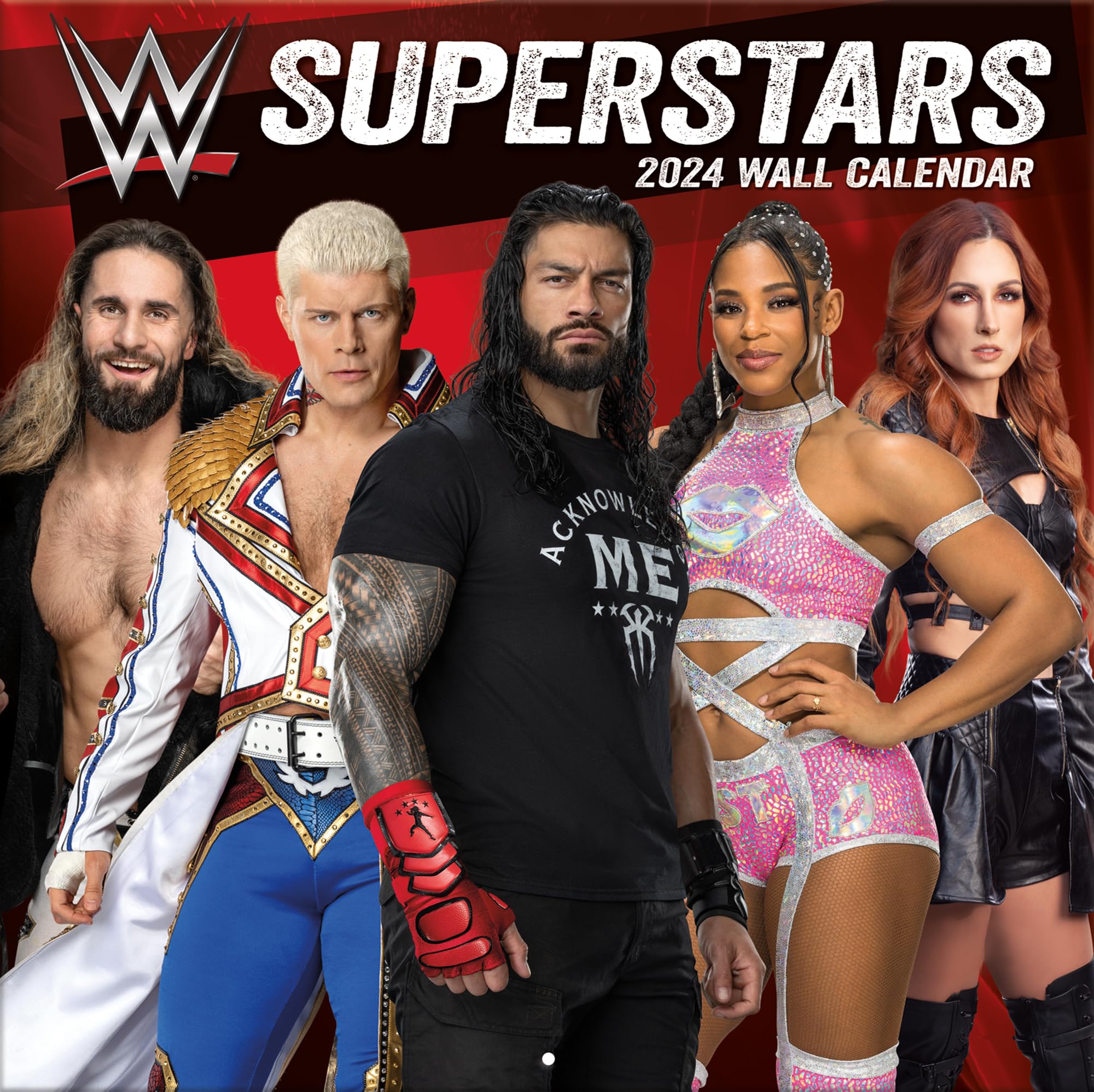 Amazon | WWE スーパースターズ 2024 壁掛けカレンダー | アダルト